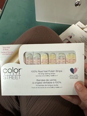 Color Street Hue Do Hue Pastel Rainbow Wave Nail Polish Strips